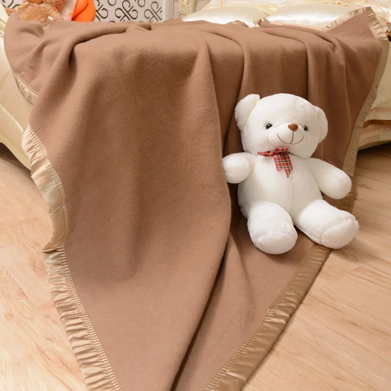 2016 Fashion Hot Sale camel wool Blankets for home or hotel, 100 baby