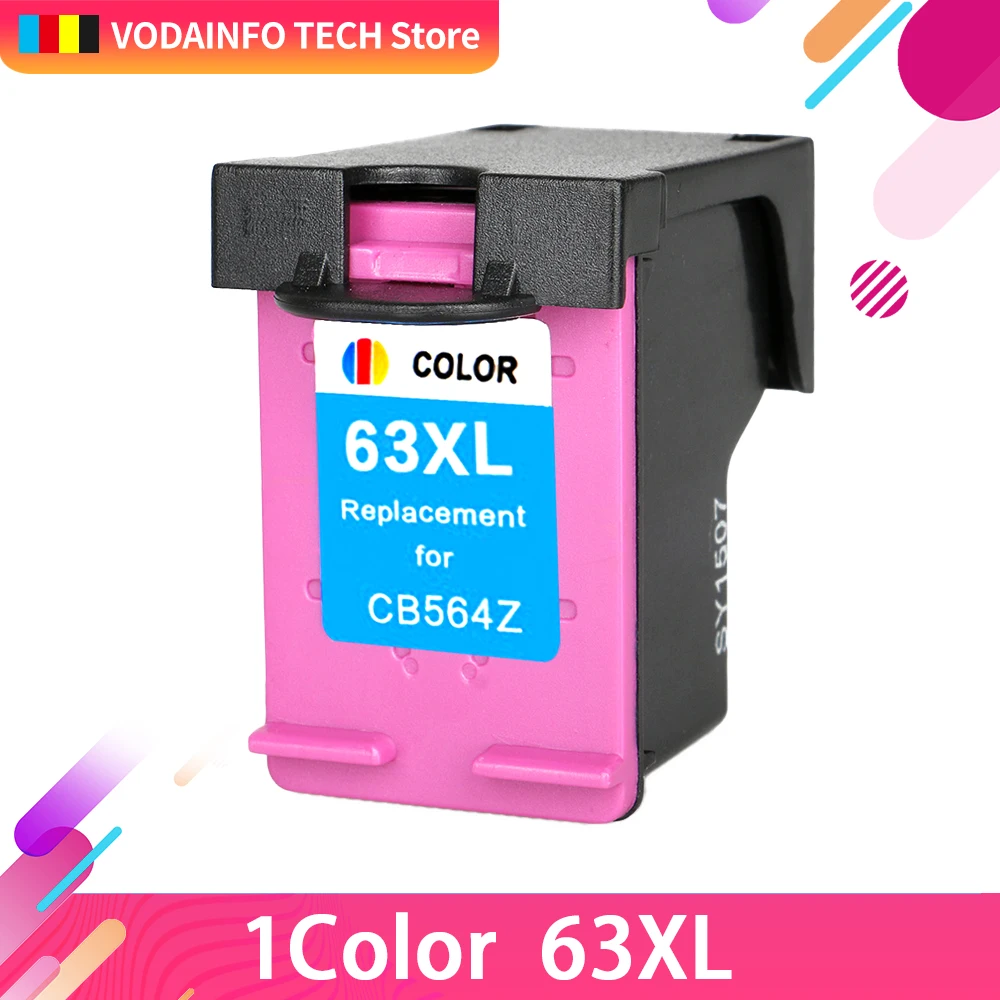 QSYRAINBOW 1 цвет Замена для 63XL чернильный картридж hp63 HP ENVY 4522 DeskJet 3630 3632 1112 2130 2132