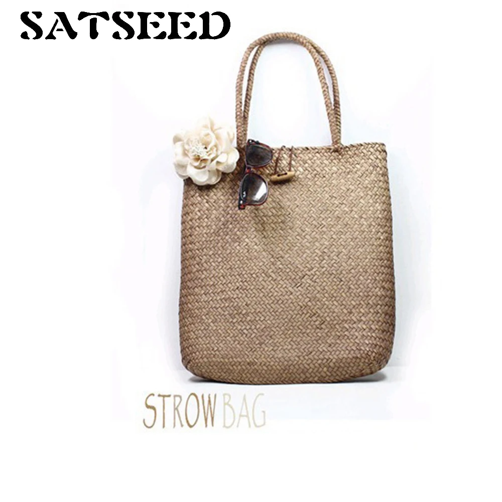 Women Shoulder Bags Pure Handmade Sen Female Beach Mat Knitting Women Shoulder Bags Pure Handmade Sen Female Beach Mat Knitting Handbag Straw Rattan Bamboo Braided Bag Past Fashion New In From Luggage