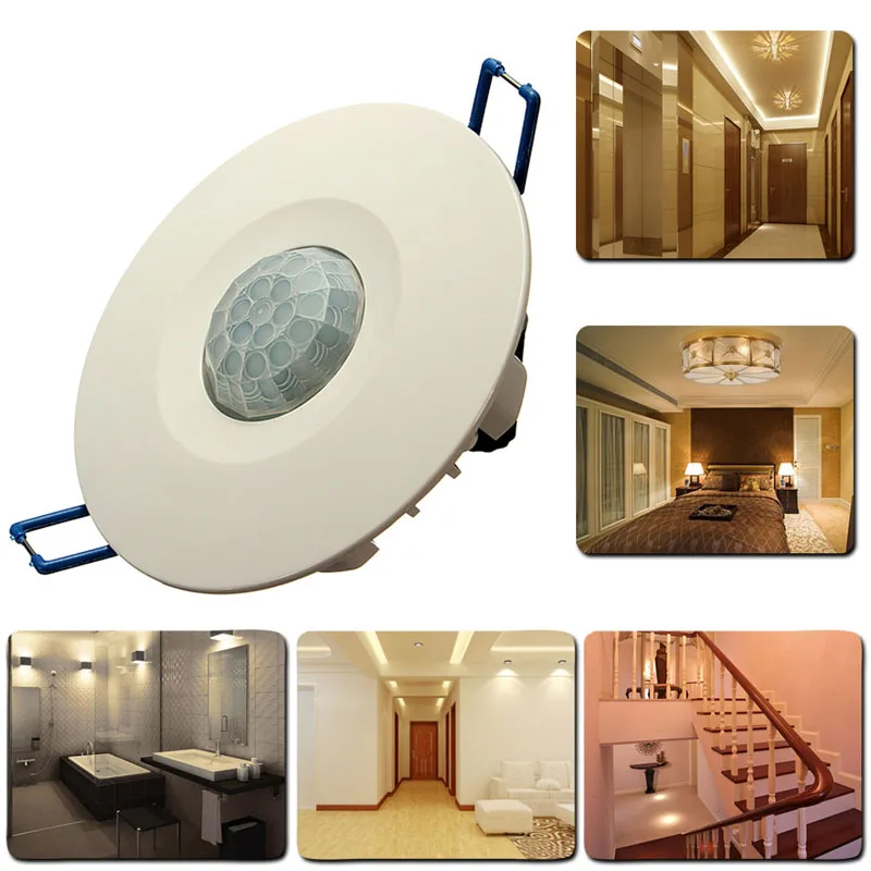 LightInBox white porcelain 220V Recessed PIR Ceiling Occupancy Motion