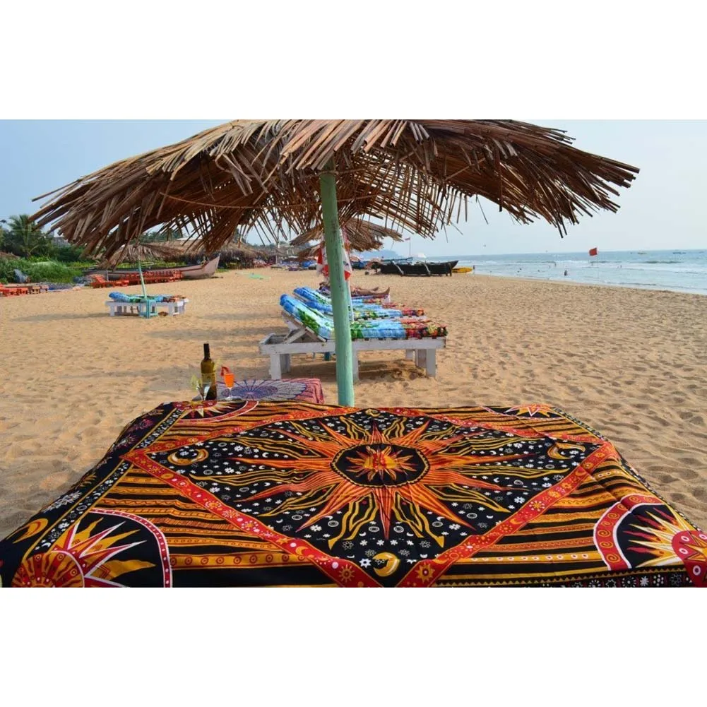 

140*200cm Tapestry Wall Hanging Sun Moon Planet Decor Beach Coverlet Curtain Rectangle Tapestrys HG99