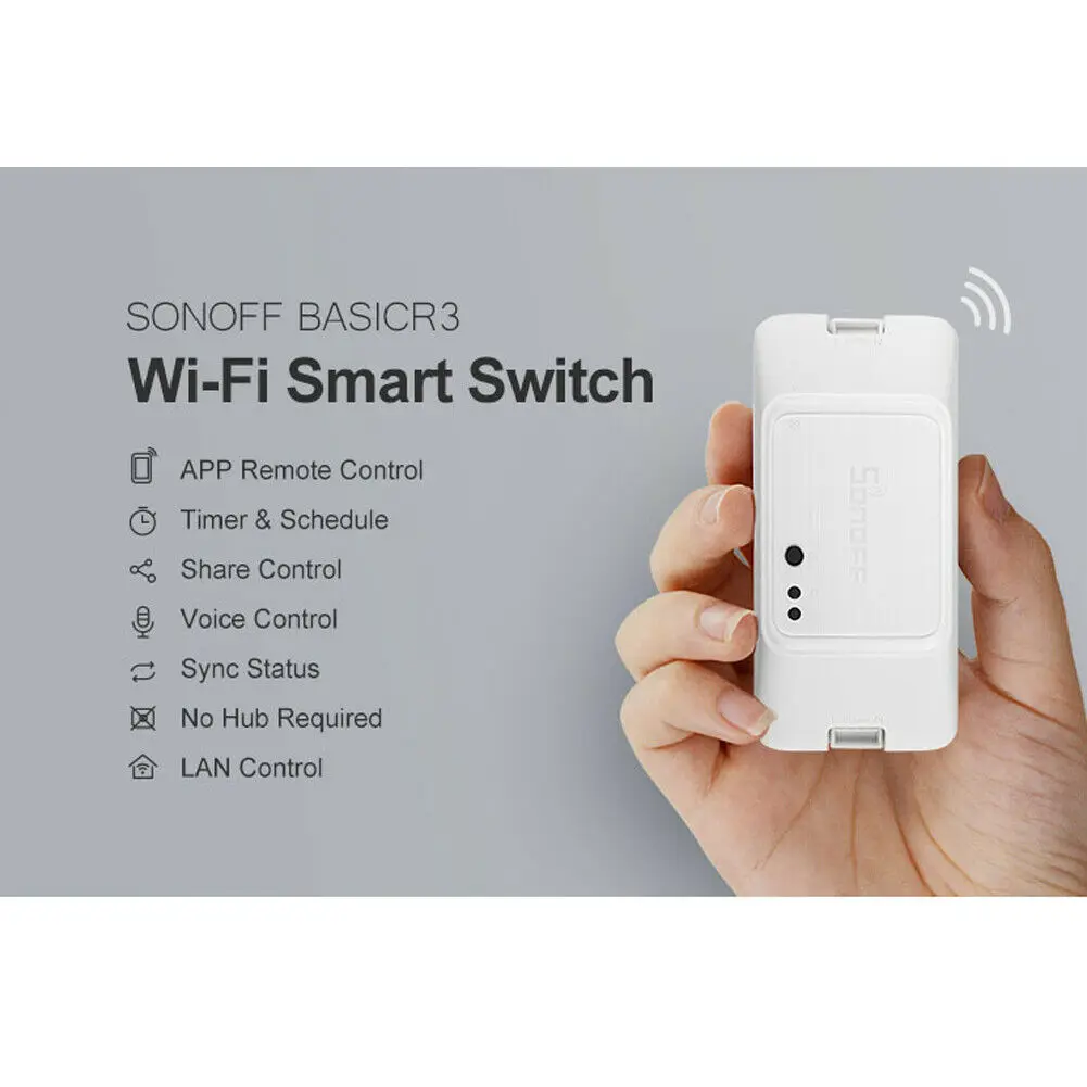 

SONOFF RFR3 Smart basic control Switch WIFI DIY controller timer work with Alexa Google home IFTTT Homekit control by ewelink
