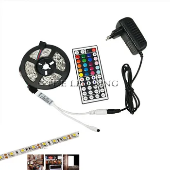 

5m 10m LED Strip 5050 12V SMD RGB Strip LED Light Flexible Ribbon Stripe DC 12V RGB Diode Tape with IR Controller Adapter