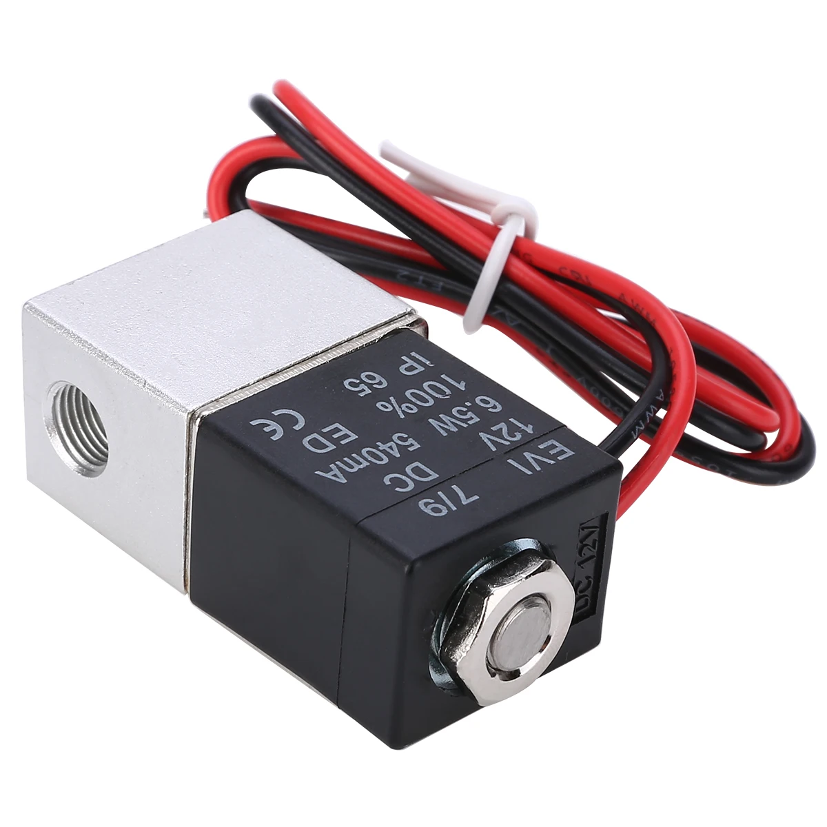 DC 12V Solenoid Valve 1/8" Normally Closed 2 Way Quick Release Pneumatic Valves For Water Air Gas Liquid Solenoid Valve