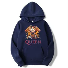Королева Толстовка С Логотипом Группы Логотип толстовки уличная хлопковый пуловер с капюшоном более размер хороший длинный красный теплый мужской толстовки