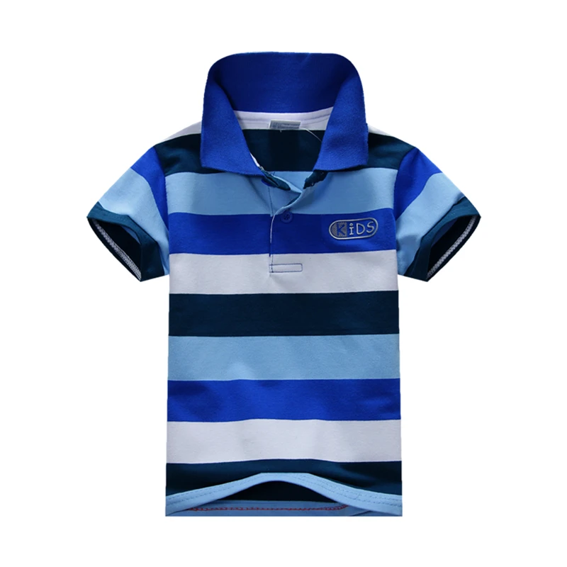 

Children's Short Sleeve Polo Shirt Striped Clothes Summer Boys New Trendy Kids Polo Shirts Kids Lapel Short-Sleeved Shirt