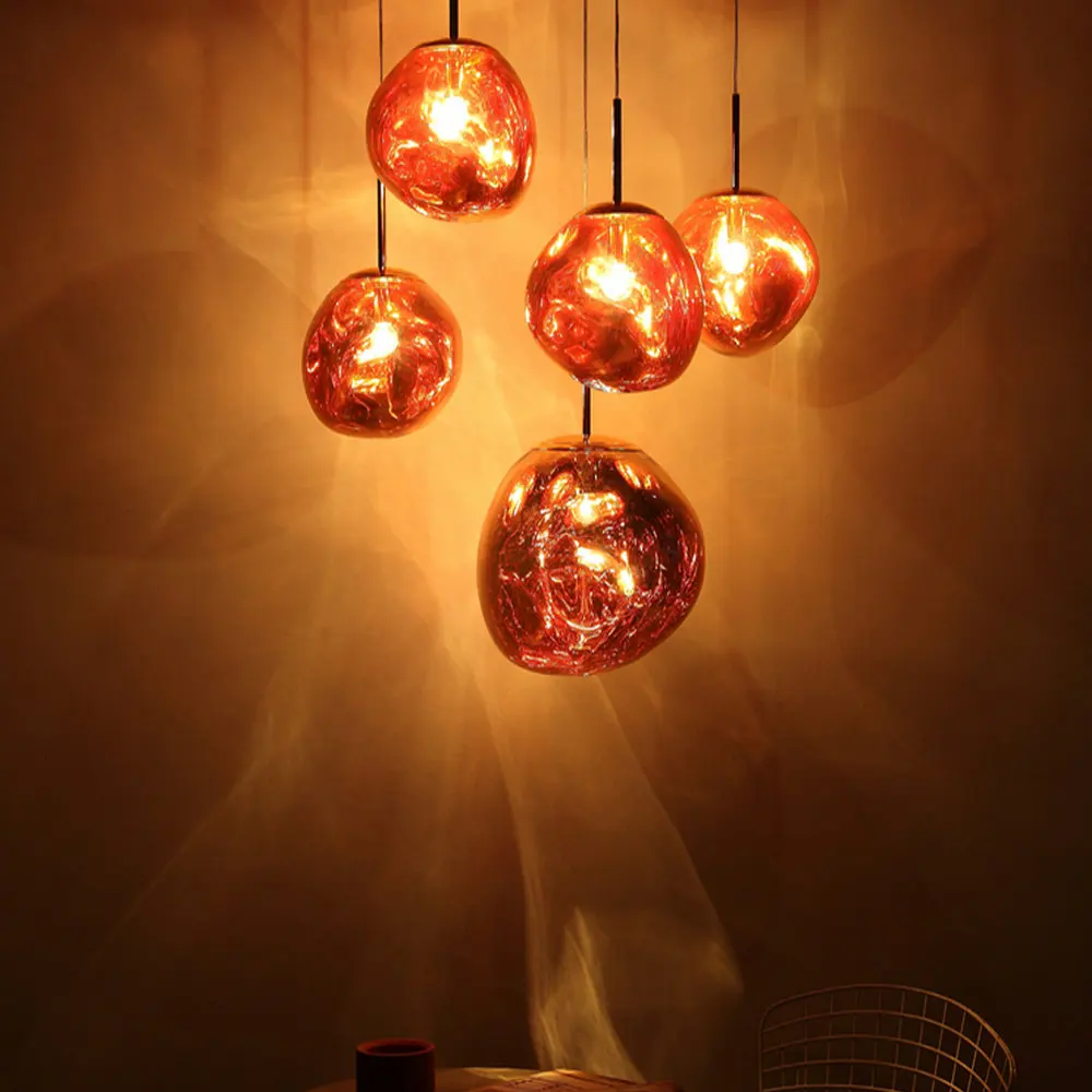 Vintage Modern LED Loft Nordic Decor Gold Glass Pendant Lights Fixtures Hanglamp Industrial Design Lamp for Kitchen Island Bedroom Dining Room Bar19