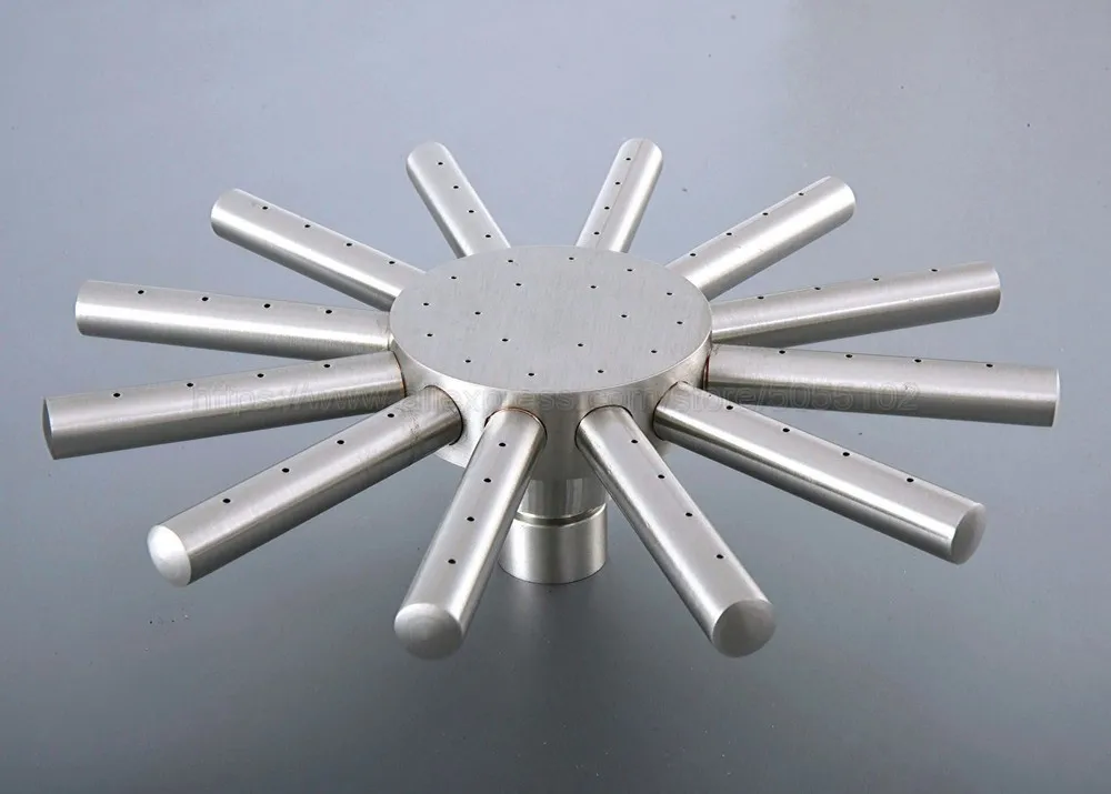 7.7 Inch Sun Style Brushed Nickel Shower Head Water Rains Shower Head With Shower Bathroom Set Wall Mounted Shower Head zsh270