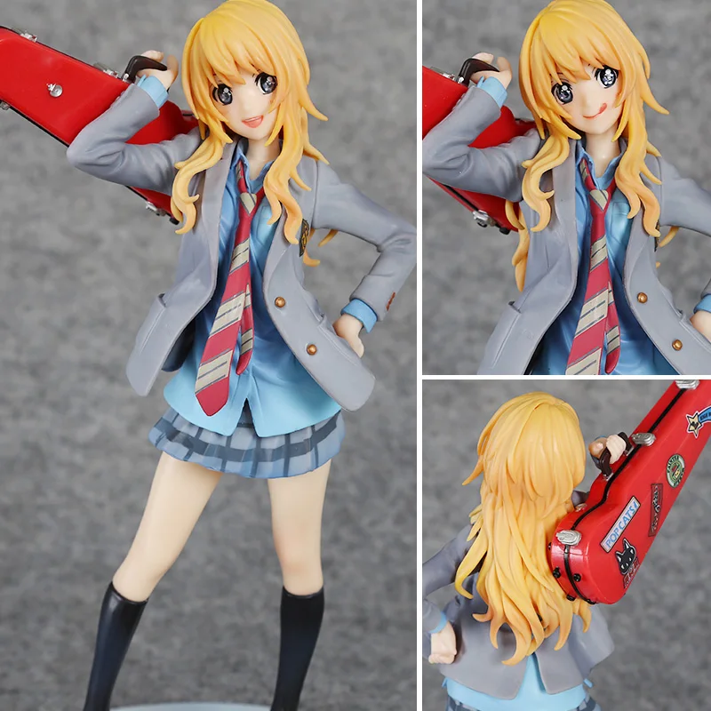 

1pcs 20cm pvc Japanese anime figure Your Lie In April Miyazono Kaori school uniform ver action figure