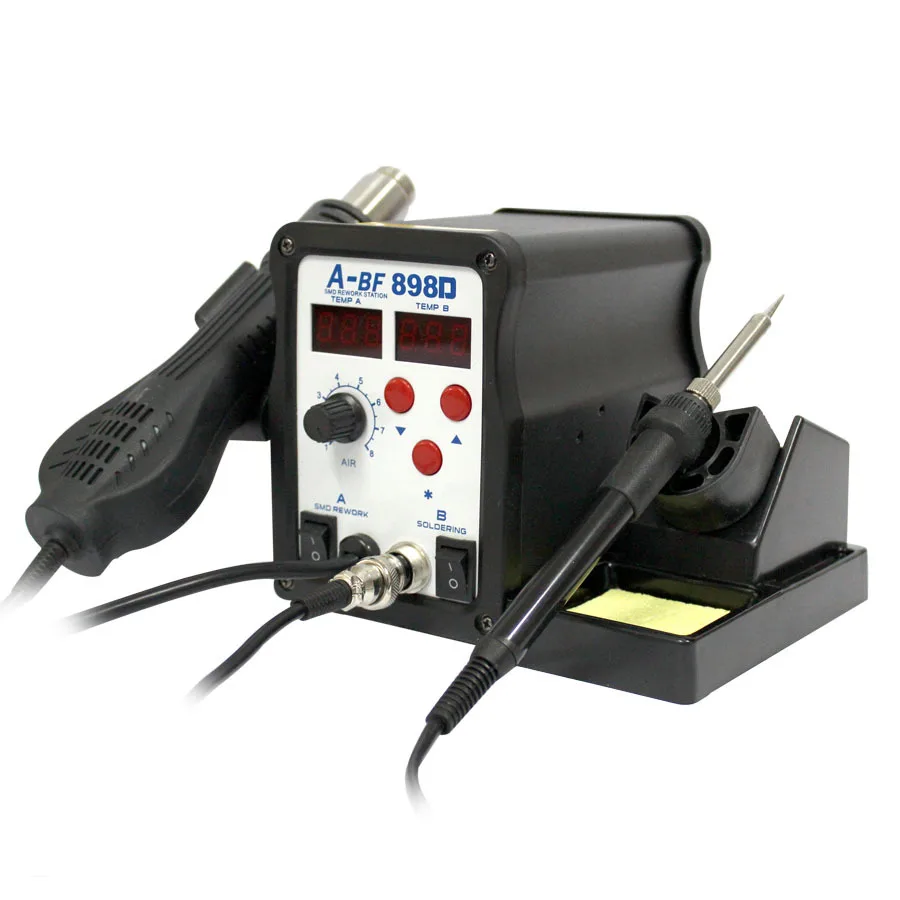 A BF 898D hot air soldering station 2 in 1 Soldering Dual digital display heat gun soldering A BF 898D hot air soldering station 2 in 1 Soldering Dual digital display heat gun soldering