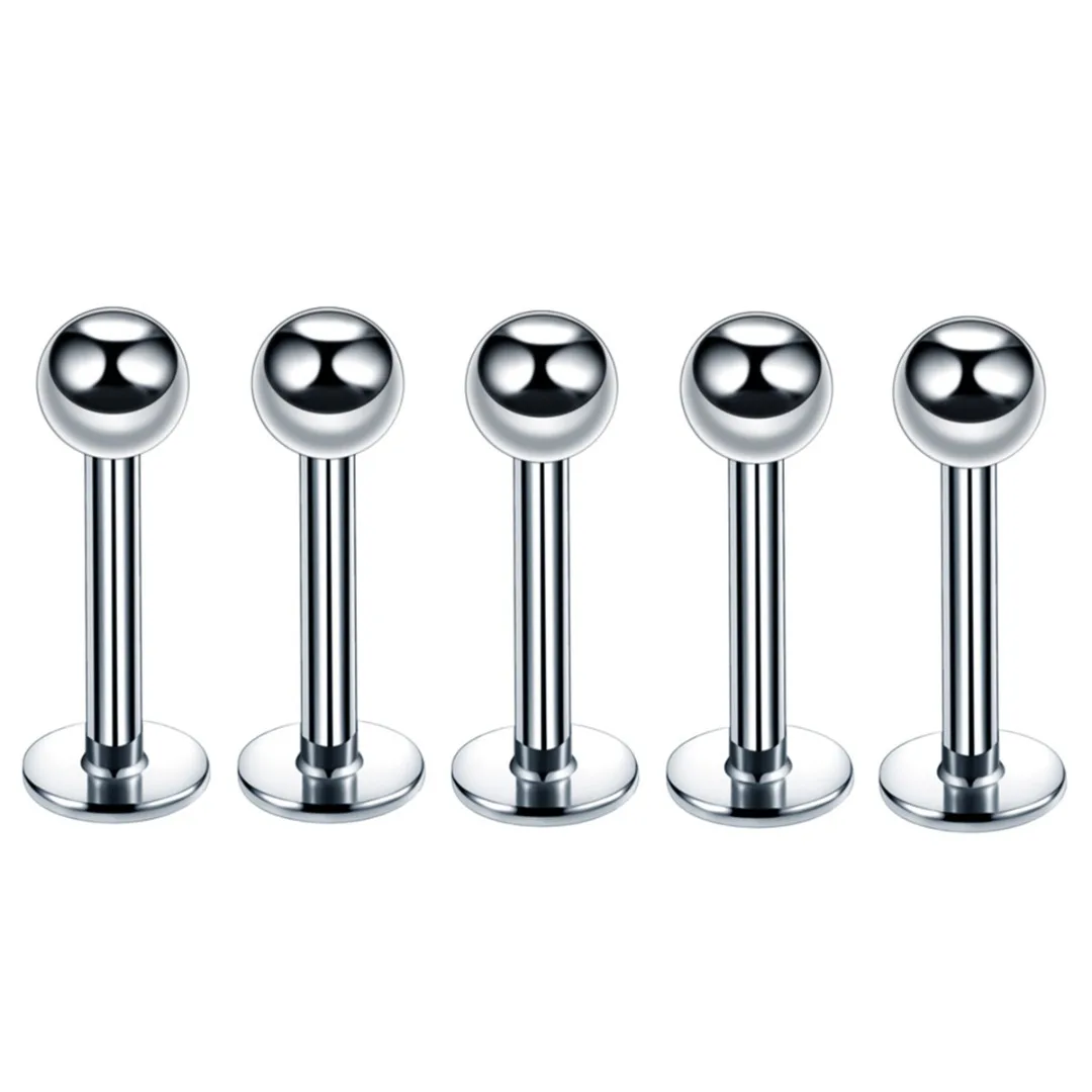 60pcs/lot Stainless Steel Mixed Ear Nose Lip Eyebrow Tongue Ring Captive Bead Ring For Women Men Hip Hop Body Piercing Jewelry