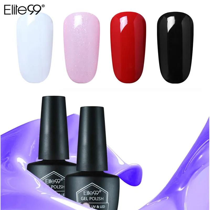 

Elite99 Nail Art Design 10Ml Soak Off Enamel Pure Color Any1 Pick Red Black LED UV Gel Nail Polish Lacquer Gel Polish Nail Gel