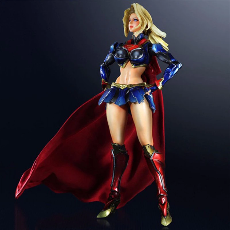 

7.5" Play Arts DC Comics Anime Multiuniverse Super Girl Action Figure Vivid Details Model Toys Kids Gifts Collections About 25