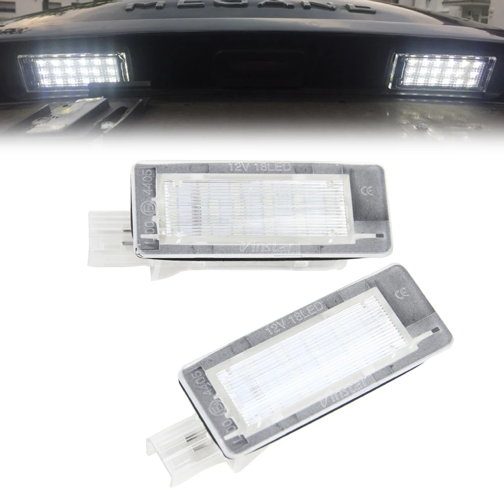 

Auto Rear Lamp Led License Plate Lights for Renault Espace MK4 Scenic MK2 Laguna Number Light Auto Replacement Accessoriey