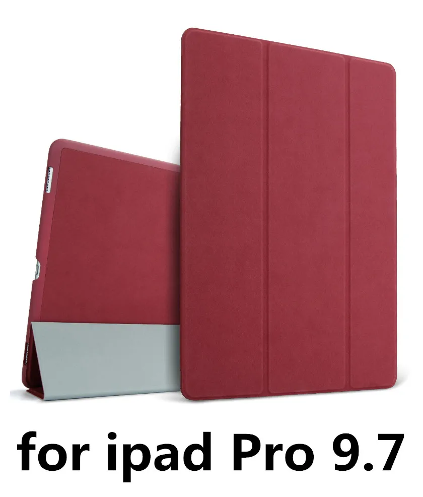 Чехол для iPad Pro 9,7 дюйма release cover A1673'A1674'A1675 ZAIWJ PU Высокое качество олень кожа Смарт спящий Пробуждение PU shell - Цвет: Rose Pro 9.7 luwen