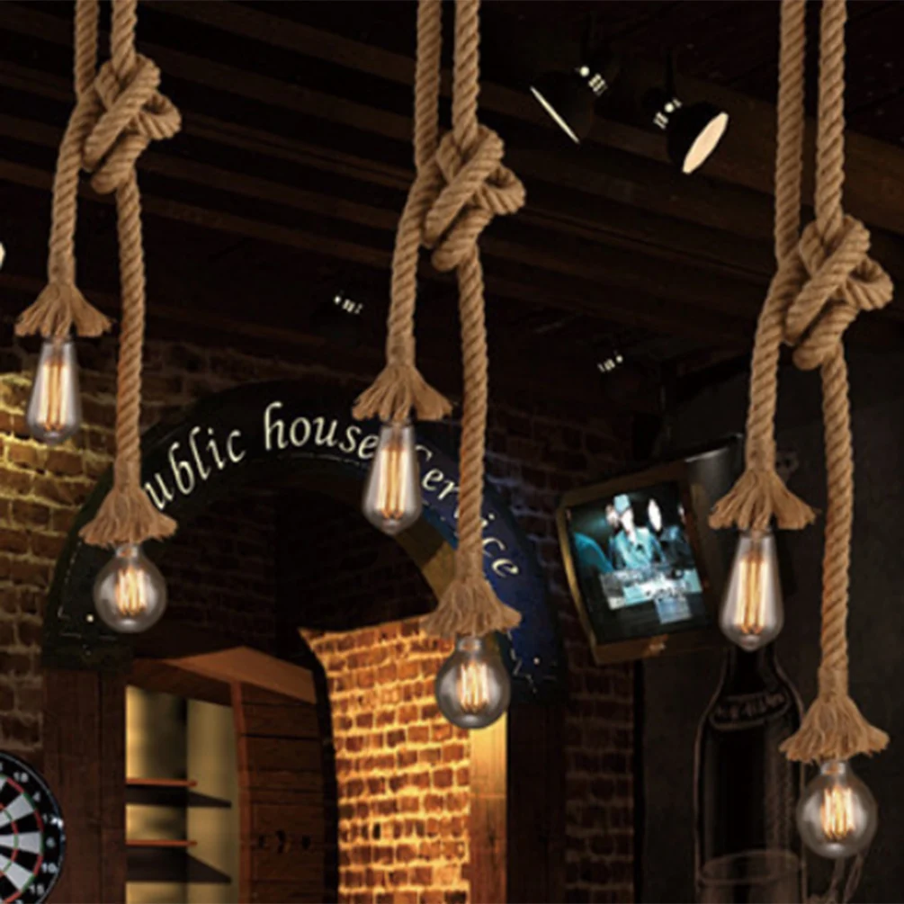Винтажные подвесные светильники шнур декоративный потолочный светильник освещение комплект с 2 цоколем E27 современный подвесной светильник Промышленный Декор Edison