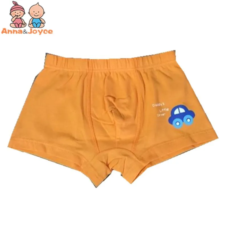 

2pcs/lot Children's Underwear Boy's Cotton Boxer Children's Solid Color Cartoon Underwear TNM0131