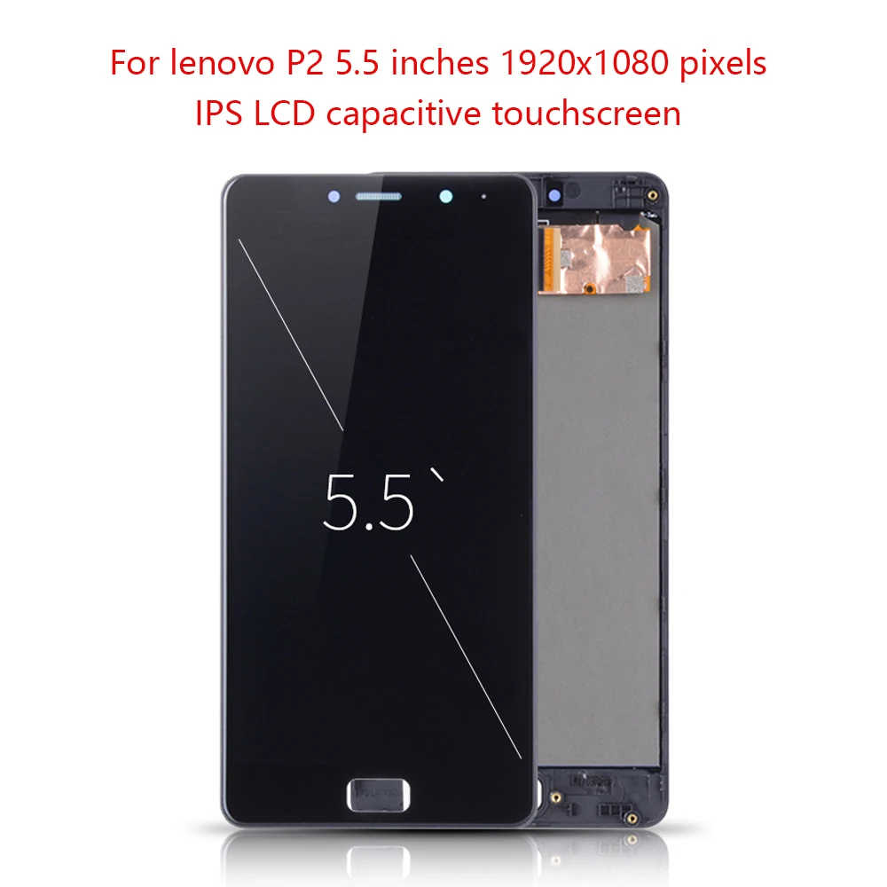 Sinbeda 5 &quotAMOLED для LENOVO Vibe P2 ЖК дисплей сенсорный экран с рамкой Lenovo p2 Замена дисплея