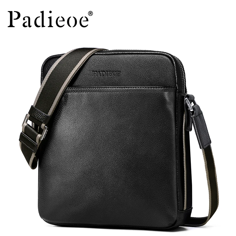 Padieoe модная Высококачественная Мужская сумка из натуральной кожи, Повседневная яловая кожа, маленькая сумка через плечо, сумки-мессенджеры