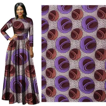 

African Fashion Ghana Kente Cloth Real Wax Fabric Patchwork Wax Polyester Material Ankara African Wax Print Fabric