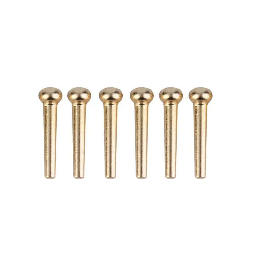 6pcs 3cm Acoustic Folk Guitar Metal Brass Premium Bridge Pins Set for