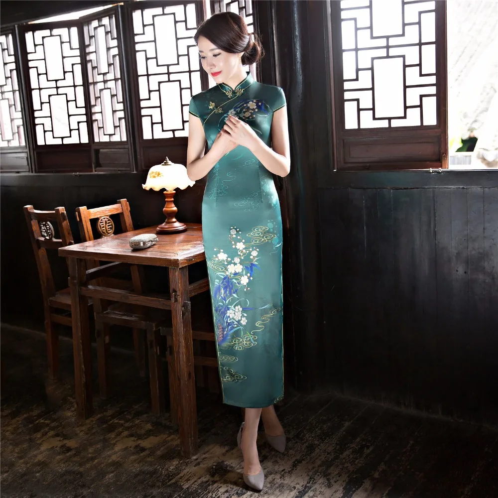 Shanghai Story New Arrival Spring Summer Long Cheongsam Dress For Woman Traditional Clothing Short Qipao Dress For Womens