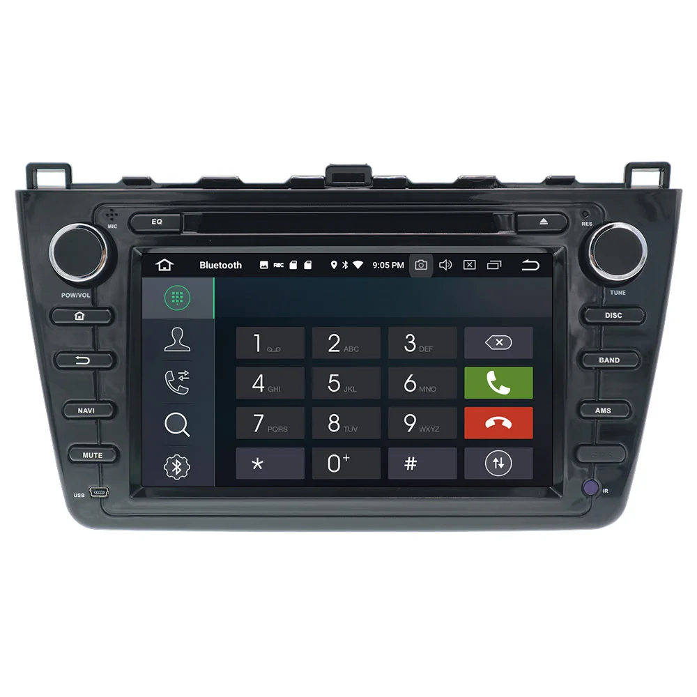 Discount Android 9.0 Car DVD Player GPS Navigation Radio Stereo For Mazda 6 Atenza 2008-2012 HD Satnav multimedia CD radio 1