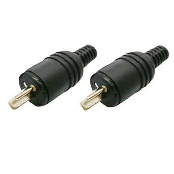 2PCS DIN Plug Power Signal Cable Solder Mini Audio Adapter HIFI Speaker Tools Connector Screw Terminals Accessories 2 Pin Black 1