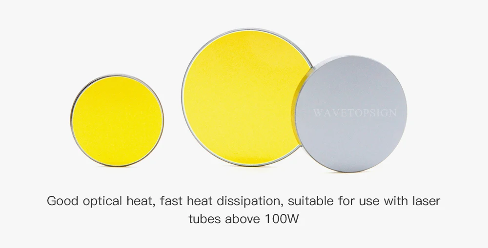 WaveTopSign Co2 лазер Si Отражающие зеркала для лазерного гравера позолоченный Силиконовый отражатель линзы Dia.19 20 25 30 38,1 мм