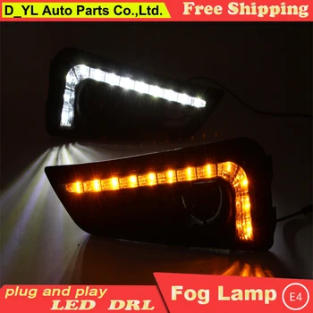 

Car Styling Daytime Running Lights for Honda city LED DRL 2015 city LED Fog Light Front Lamp with Yellow turn lights..
