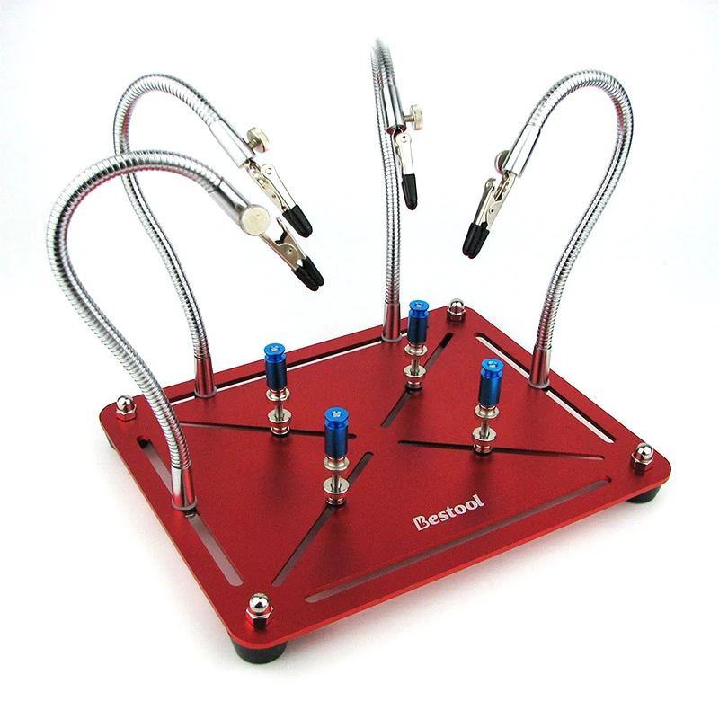 per Circuito Stampato PCB Cerlingwee Supporto di Riparazione per Saldatura Struttura Robusta Trattamento di glassa Superficiale Resistente Grande Forza di serraggio Supporto per Saldatura PCB