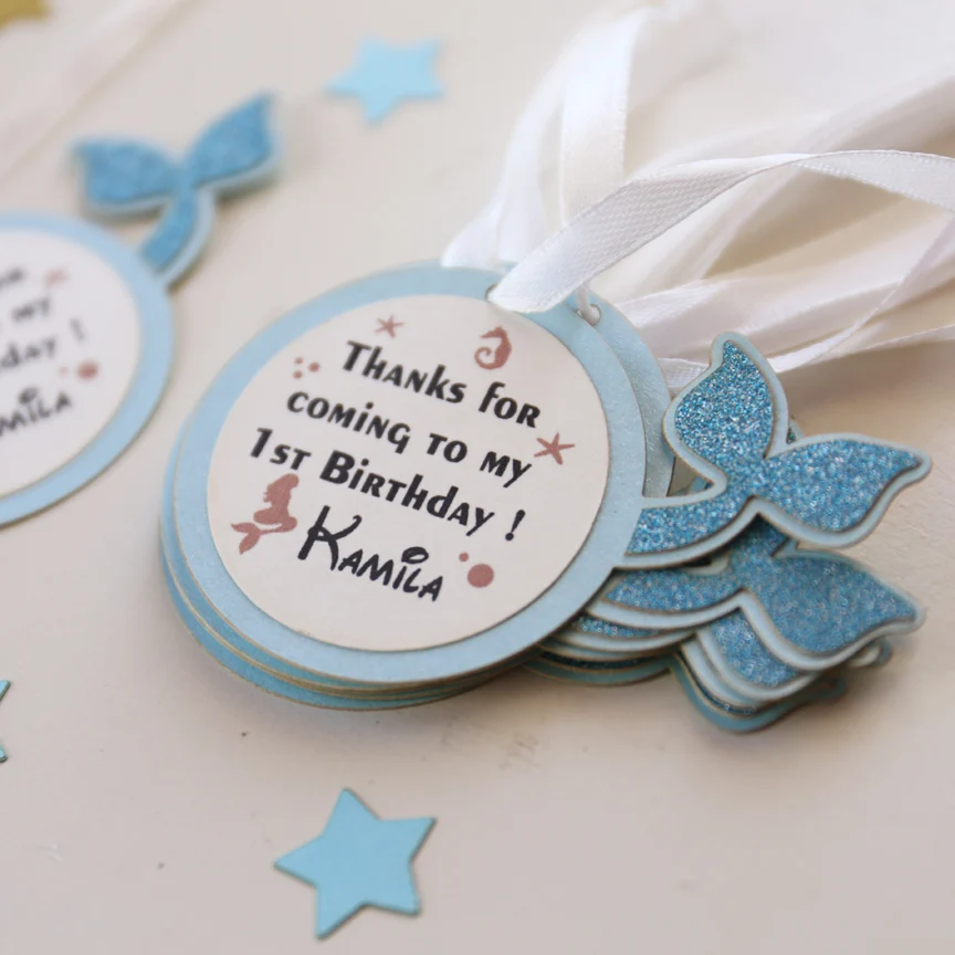 personalized first birthday favor tags mermaid party gift tags personalized favors tags