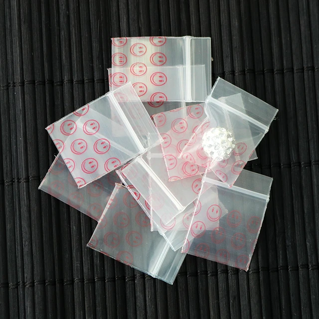 100PCS 3.5x5CM Zip Lock Bags Clear Poly Bag Reclosable Plastic