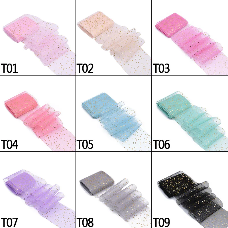 5yard*8cm Star Glitter Bow Soft Sequin Tulle Roll Organza Tulle Spool for DIY Wedding Decoration Home Party Tutu Dress Supplie75