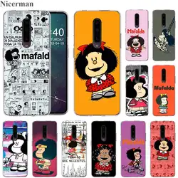 Роскошный мягкий силиконовый чехол для Oneplus 7 7 Pro 6 6 T противоударный чехол Mafalda мультфильм оболочка Прозрачный ТПУ Капа