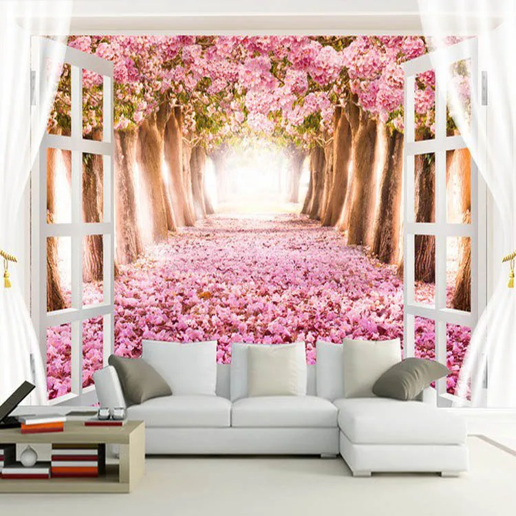 Aliexpress.com : Buy Modern wallpaper pink colour flower ...
