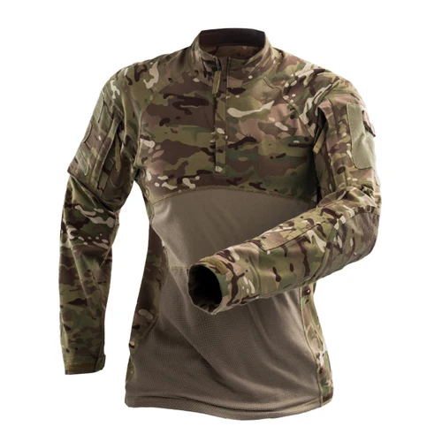 Тактическая армейская боевая рубашка мужская с длинным рукавом камуфляжная Военная футболка рип-стоп Мультикам Пейнтбол страйкбол униформа Одежда - Цвет: CP