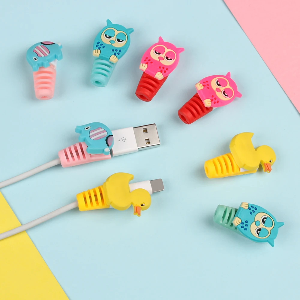 

2pcs Cable Protector Bobbin Winder Data Line Case Rope Protection Spring twine For Phone USB Cable Earphone Cable Bite Cover