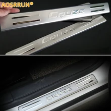 AOSRRUN 2009 2010 2011 2012 2013 For chevrolet Chevy Cruze hatchback stainless steel scuff plate door sill car accessories