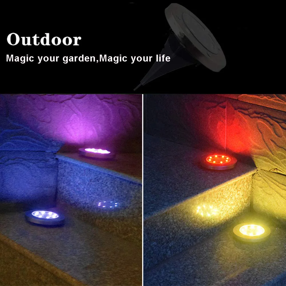 

Solar Power Outdoor LED Garden Lawn Light 0.4W Landscape Lamp Spike Waterproof Path Bulb Warm Red White Green Spot Lights