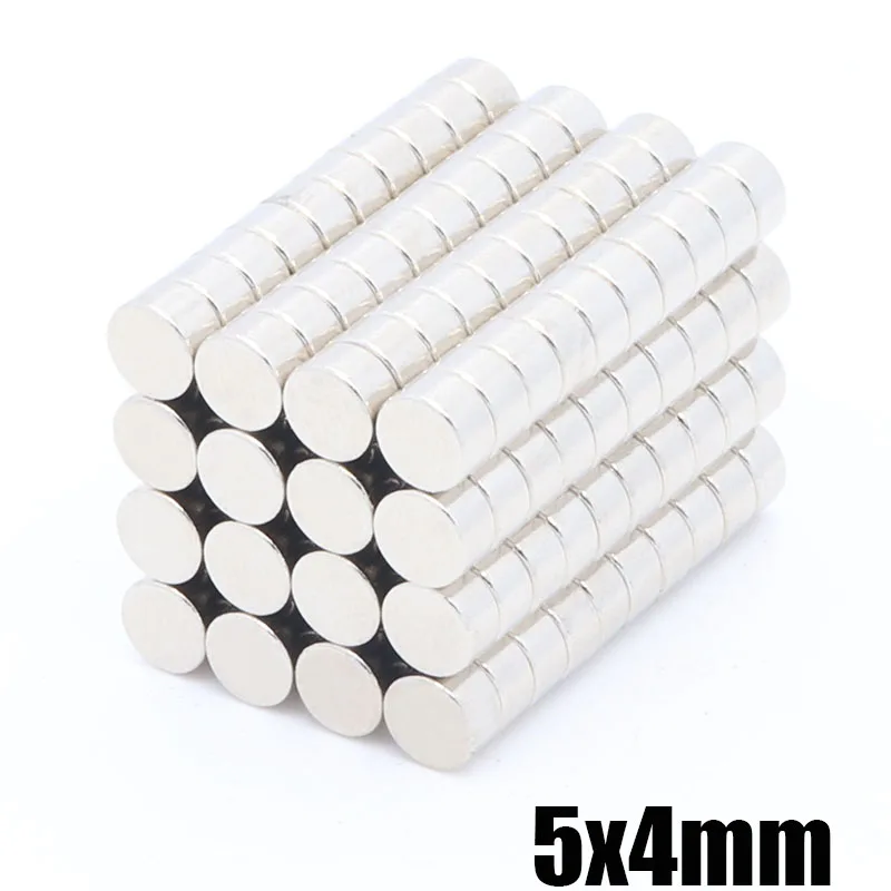 500Pcs 5x4 mm Neodymium Magnet 5mm x 4mm N35 NdFeB Permanent Small Round Super Powerful Strong Magnetic Magnets Disc | Обустройство
