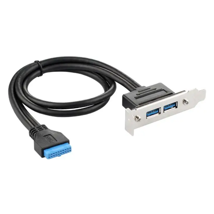 USB3.0 Hub USB 3.0 20Pin Header to Female Adapter Desktop Computer Rear Panel Motherboard Extension Bracket Cable 50CM 2 Port USB3.0 Hub USB 3.0 20Pin Header to Female Adapter Desktop Computer Rear Panel Motherboard Extension Bracket Cable 50CM 2 Port