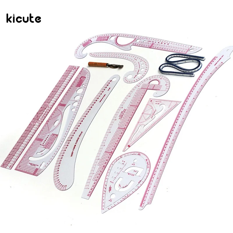 

Ruler French Curve Set Sewing Tools Cutting Ruler Yardstick Sleeve Arm French Curve Cut Cutting Knife Rulers 10 Styling Design