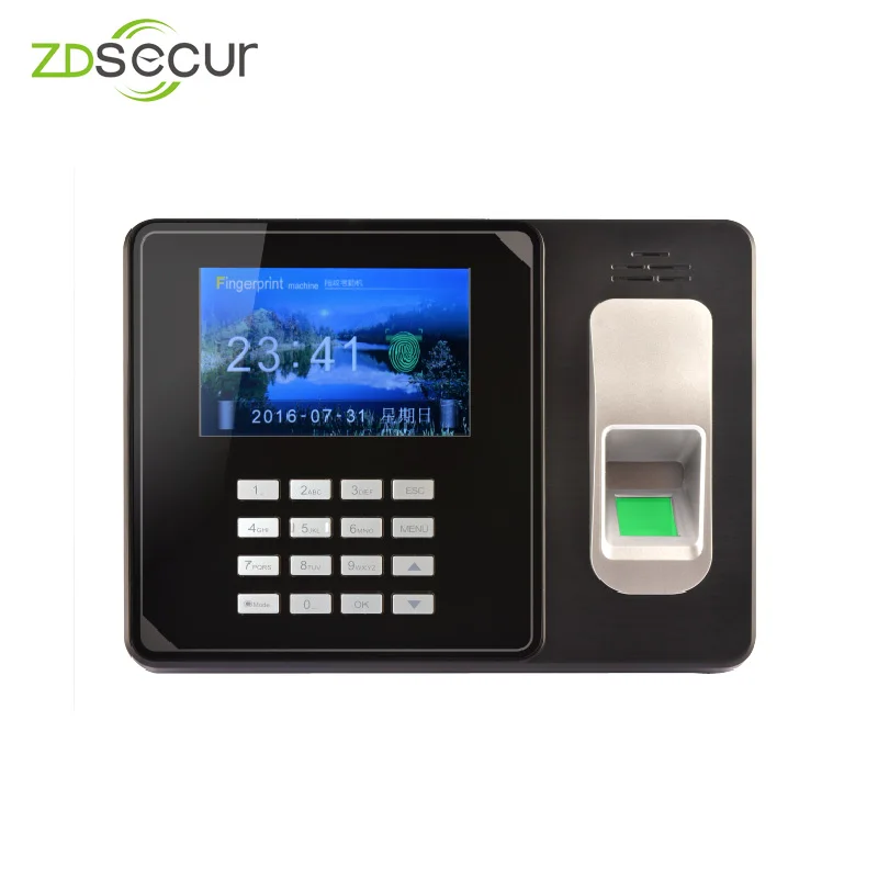 

TCP/IP Biometric Fingerprint Time Attendance System English Office Employee Time Clock Machine with Linux OS ZDA9