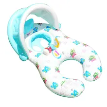 Надувной детский бассейн надувная лодка с сиденьем взаимодействие плавательный аппарат кольцо с солнцезащитным козырьком qiang