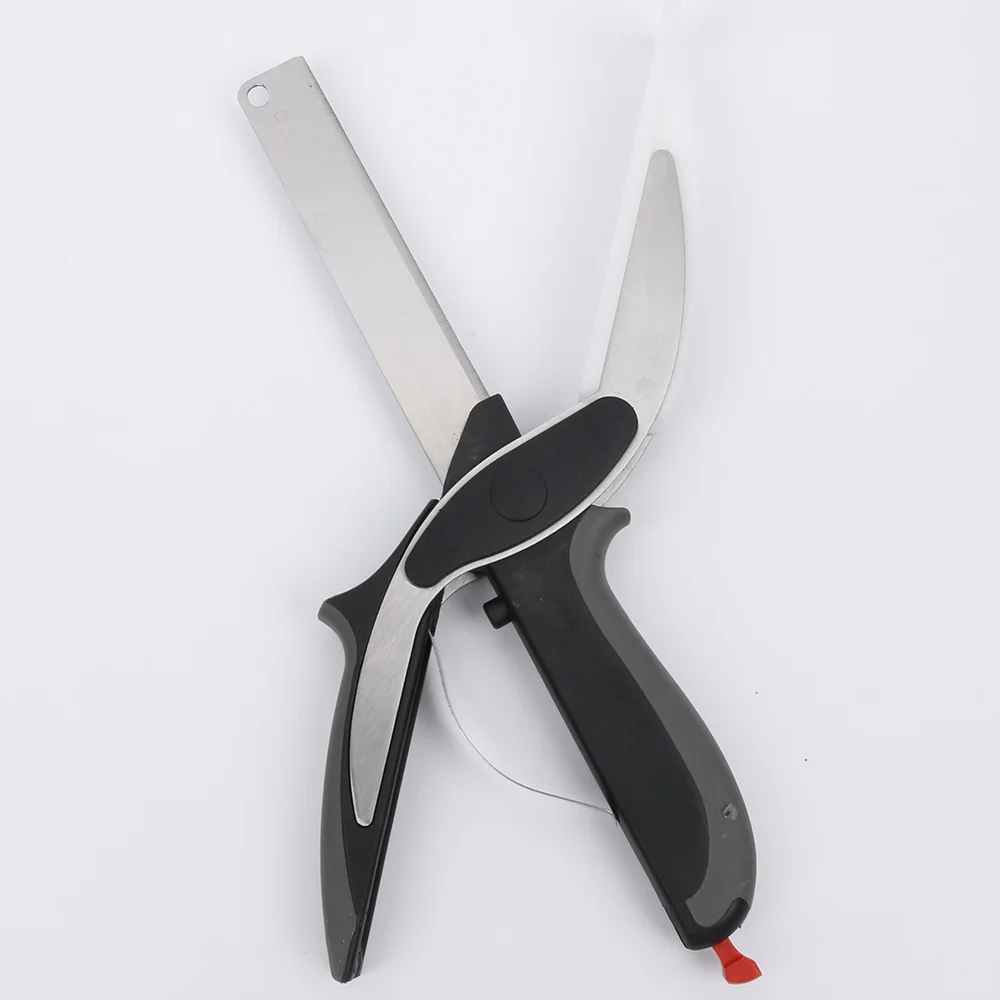 

New Multi-Function Smart Cutter Scissor 2 in 1 Cutting Board Utility Cutter Stainless Steel Outdoor Smart Vegetable Knife