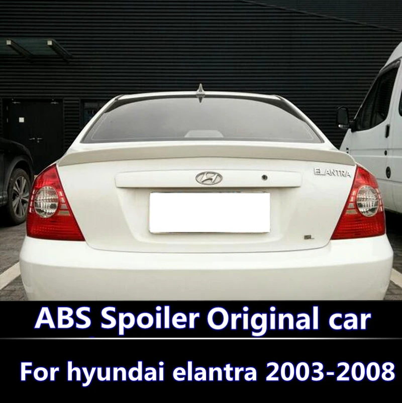 

For Hyundai Elantra Spoiler High Quality ABS Plastic Unpainted Primer Rear Trunk Spoiler For hyundai elantra 2005 2006 2007