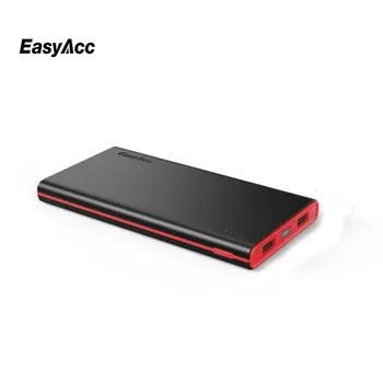 

EasyAcc 10000mAh Power Bank 2.4A Portable Brilliant External Battery Pack Backup Charger LCD Dual USB Powerbank For iphone 7