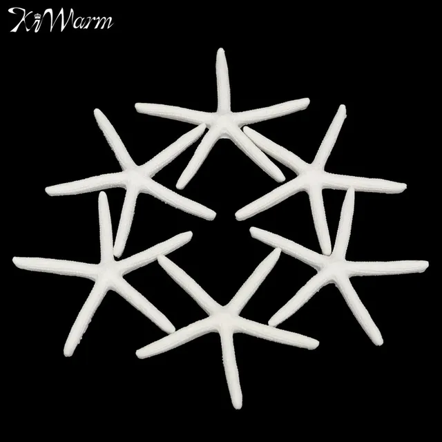 Kiwarm 12 Pcs 8 Cm Blanc Mer Etoiles Poissons Cinq Doigt Plage