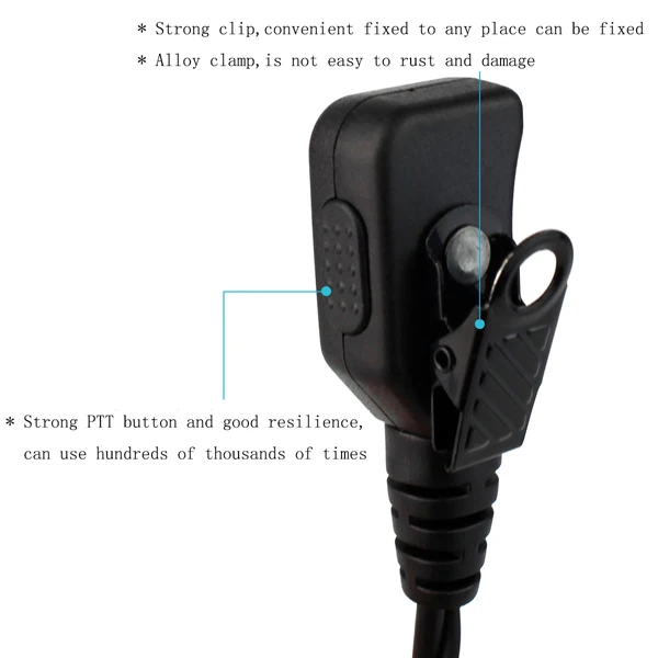 EAL002 Radio Headset 10pcs Volume Adjustable Walkie Talkie Earpiece PTT Mic for